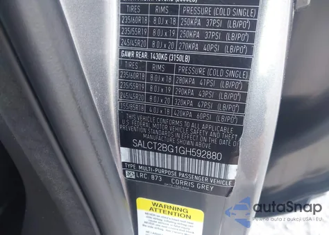 2016 Land Rover Discovery Sport Hse Lux from USA, damaged, VIN SALCT2BG1GH592880